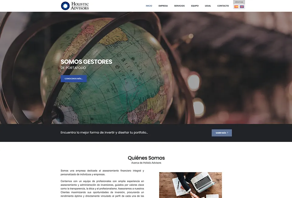 Website Holistoc Advisors Antes